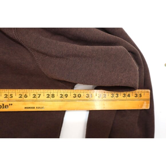 Troll Co. Brown Hoodie 3XL "Dirty Hands Clean Money" Sleeve Print Academia - Picture 3 of 11